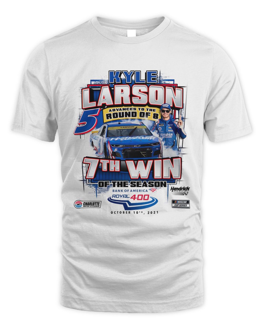 Kyle Larson Checkered Flag 2021 Bank of America Roval 400 Race Winner Shirt