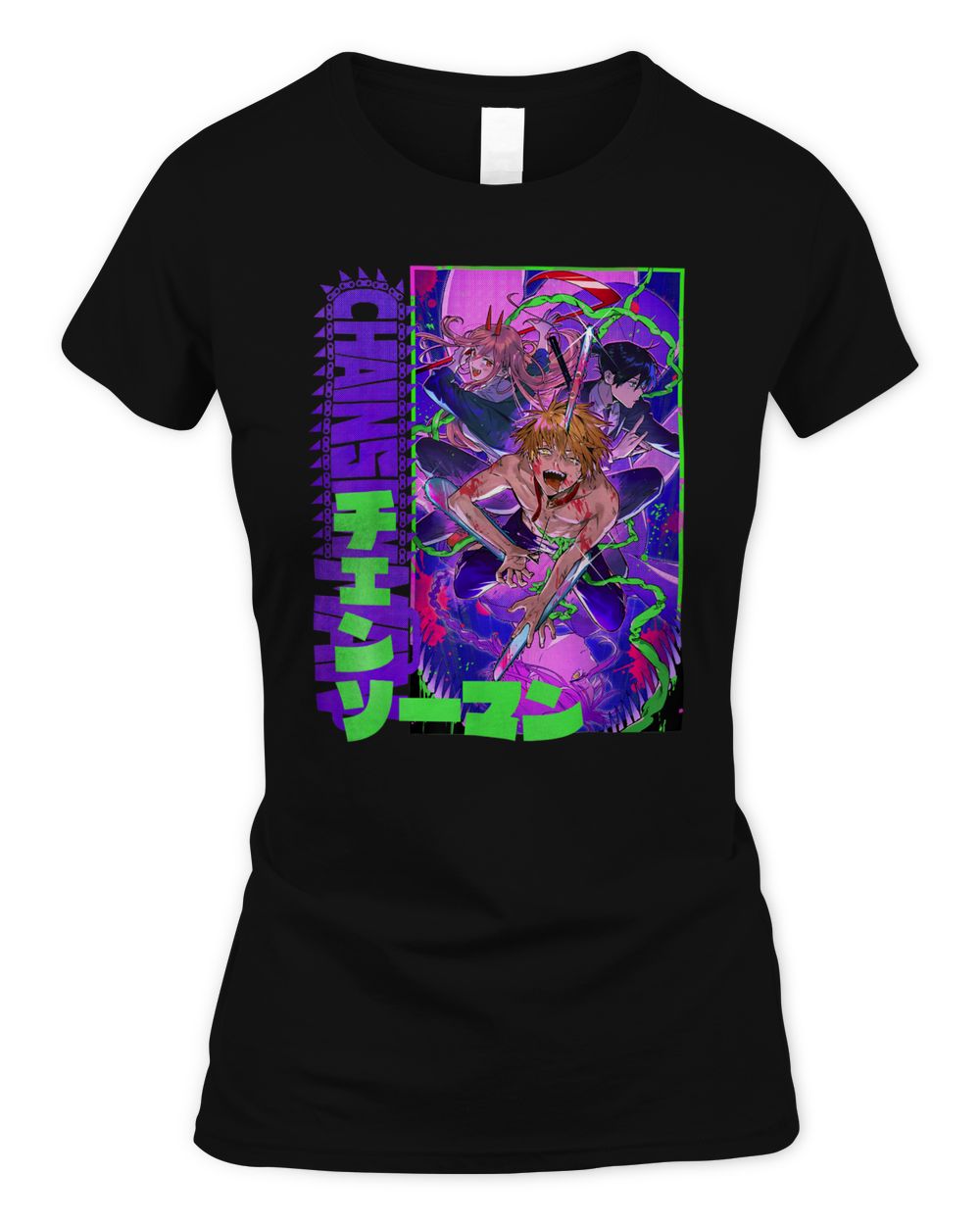 Man Chainsaw Anime Graphic Shirt