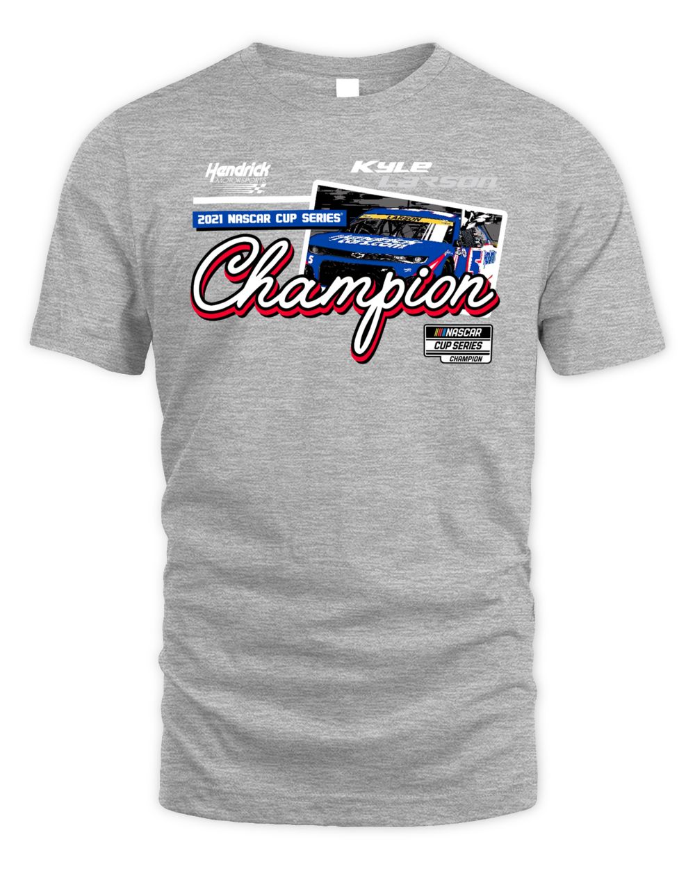 Kyle Larson Hendrick Motorsports Team Collection 2021 Cup Series Champion Vintage Car T-Shirt