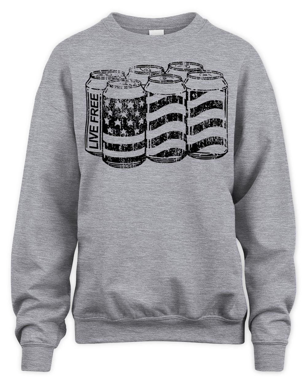 Red White and Blue Apparel American Flag Six Pack Shirt
