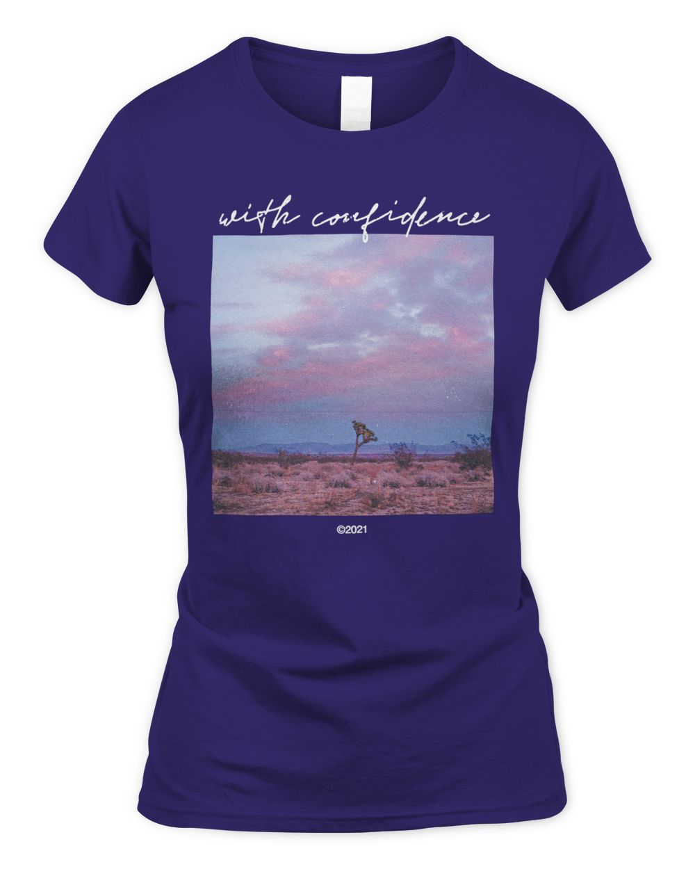 With Confidence Merch Album Artwork Orchid Shirt