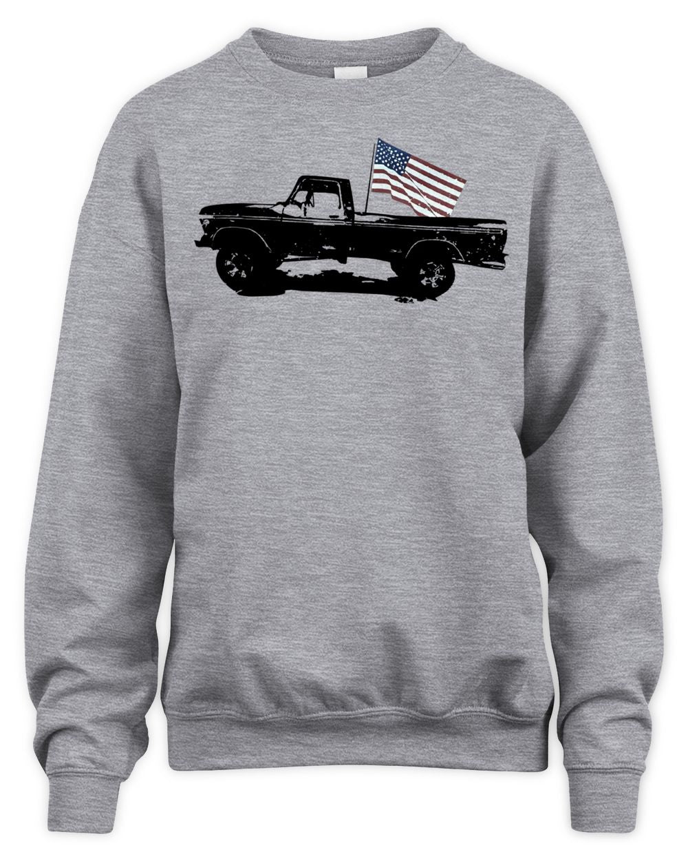 Red White and Blue Apparel American Flag Pickup Truck Shirt