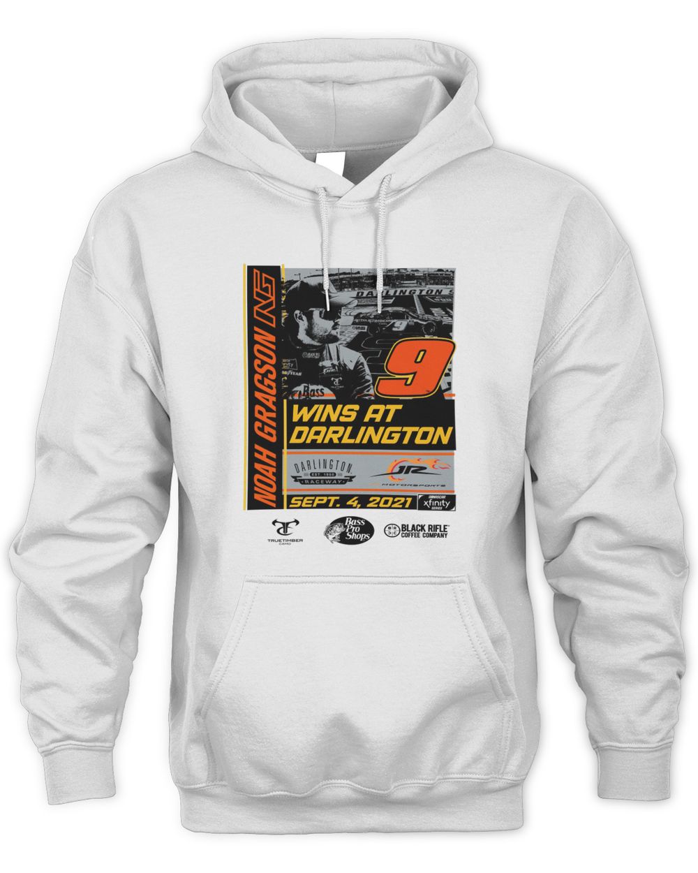 Noah Gragson JR Motorsports Official Team Apparel 2021 NASCAR Xfinity Series 200 Race Win Shirt