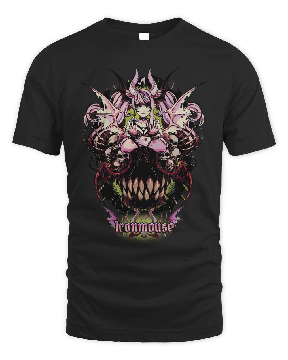 Ironmouse Merch Skull Shirt