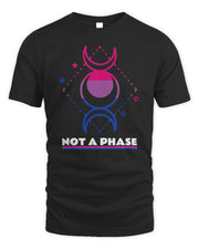 Not A Phase Moon Bisexual Flag Clothes Funny Proud Bi Pride Shirt
