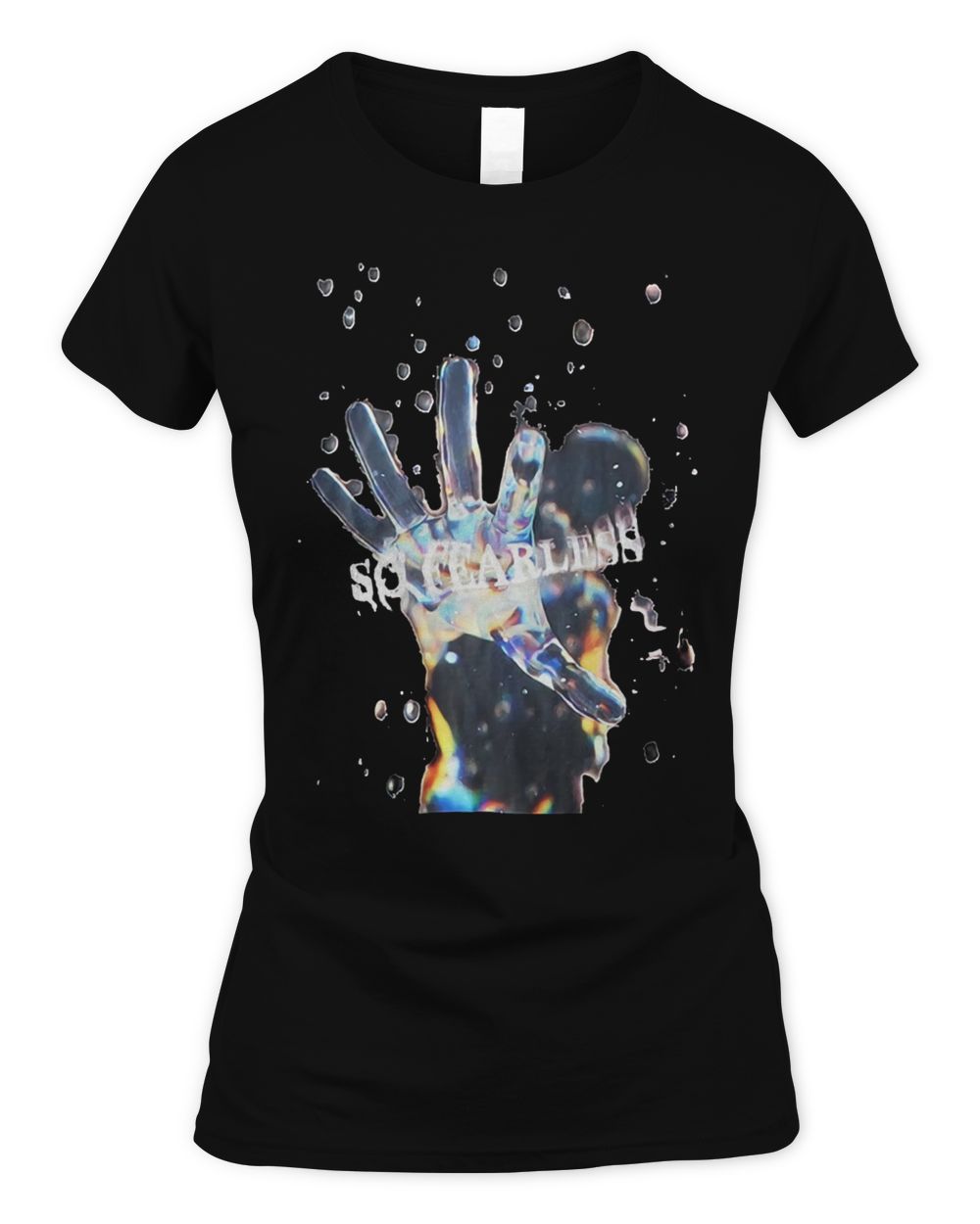 Techwear On Clothing Hole Glass Man Chain Shirt
