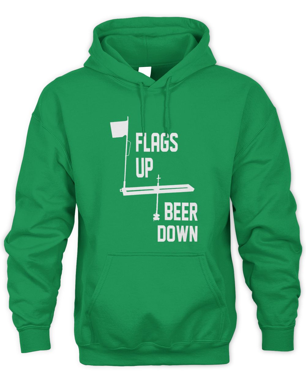 Wisconsin Clothing Company Flags Up Beer Down Shirt