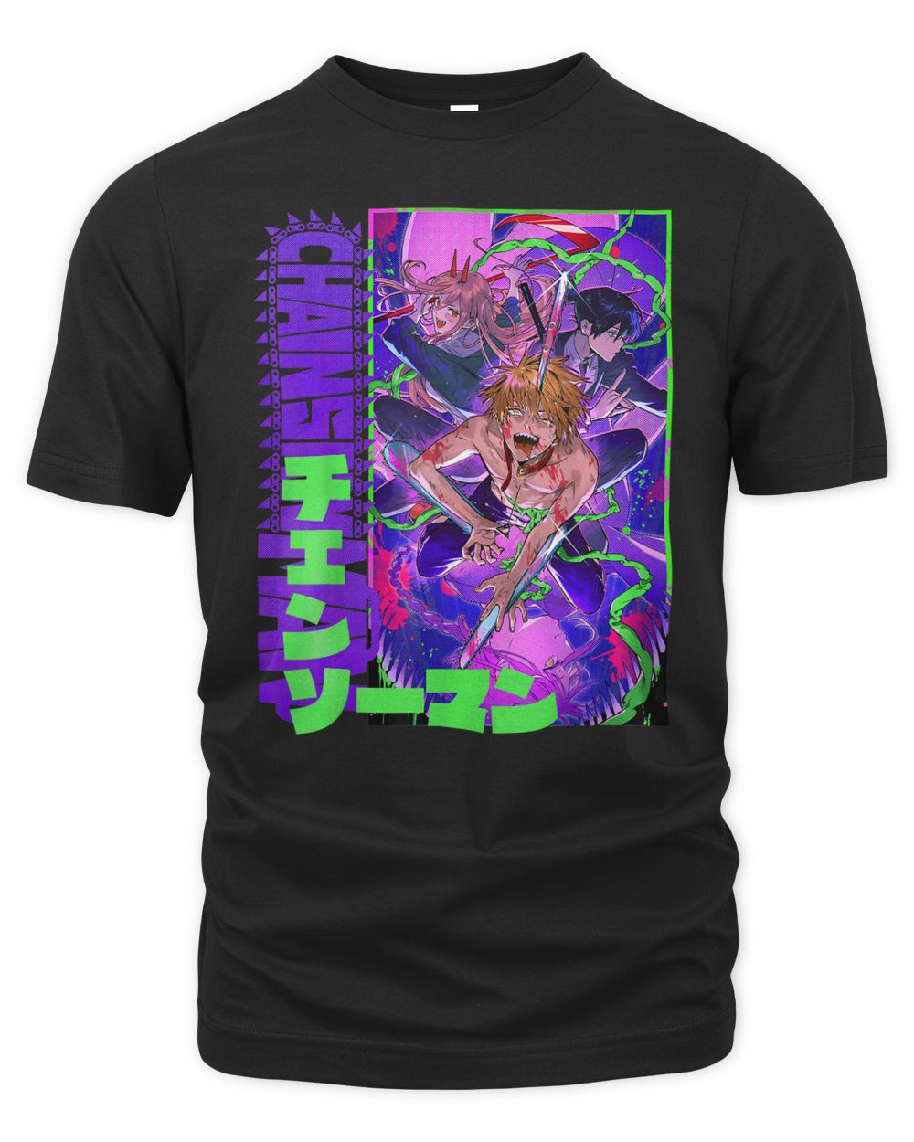 Man Chainsaw Anime Graphic Shirt