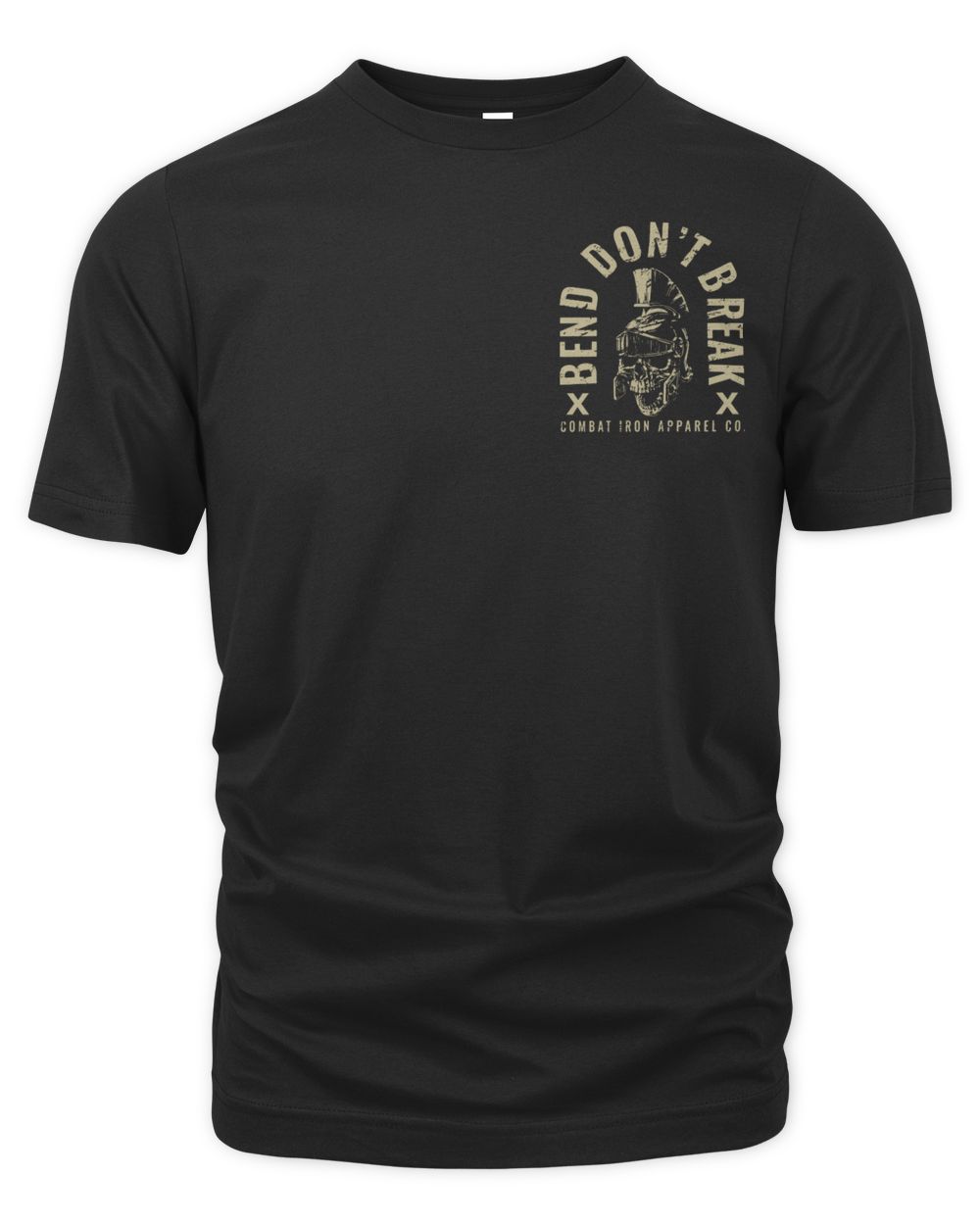 Combat Iron Apparel Bend Don't Break - Barbell Skull Shirt