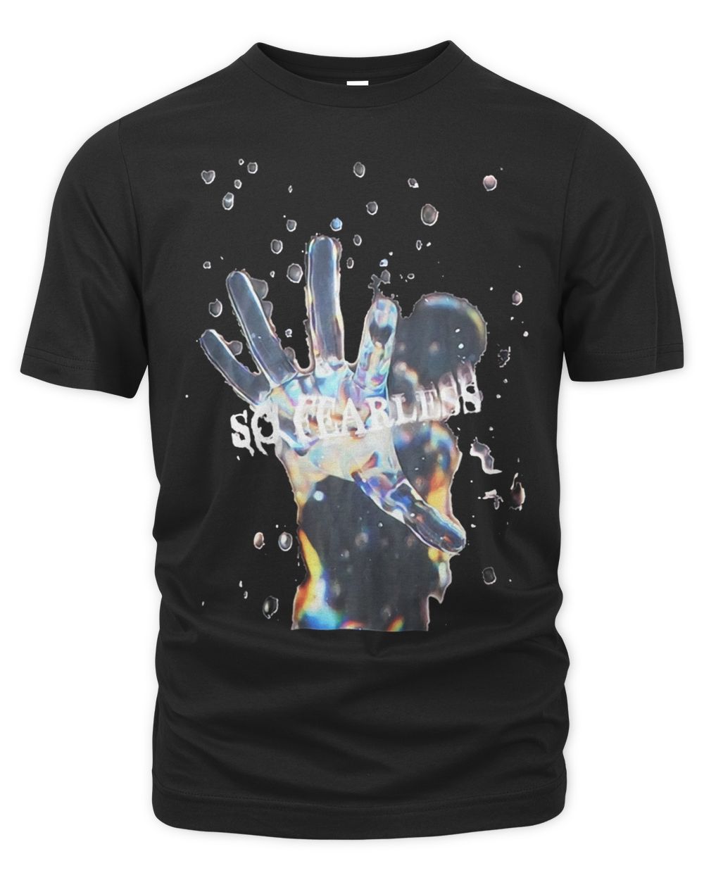 Techwear On Clothing Hole Glass Man Chain Shirt