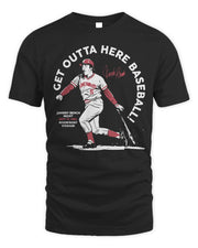 Cincy Shirts Get Outta Here Baseball Johnny Bench Shirt