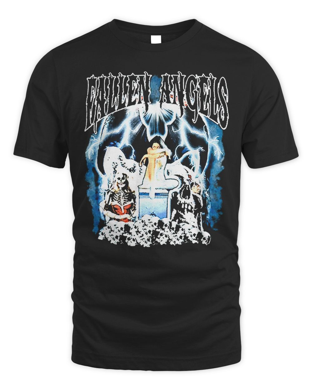 Techwear On Clothing Vintage Lightning Skull Shirt