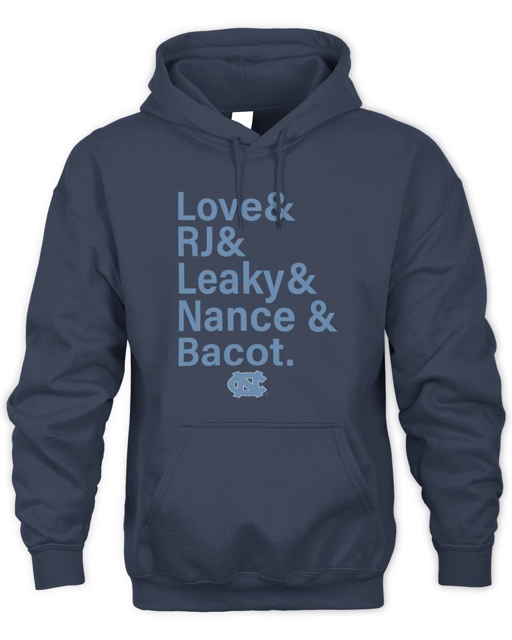 UNC Basketball Love & Rj & Leaky & Nance & Bacot Shirt