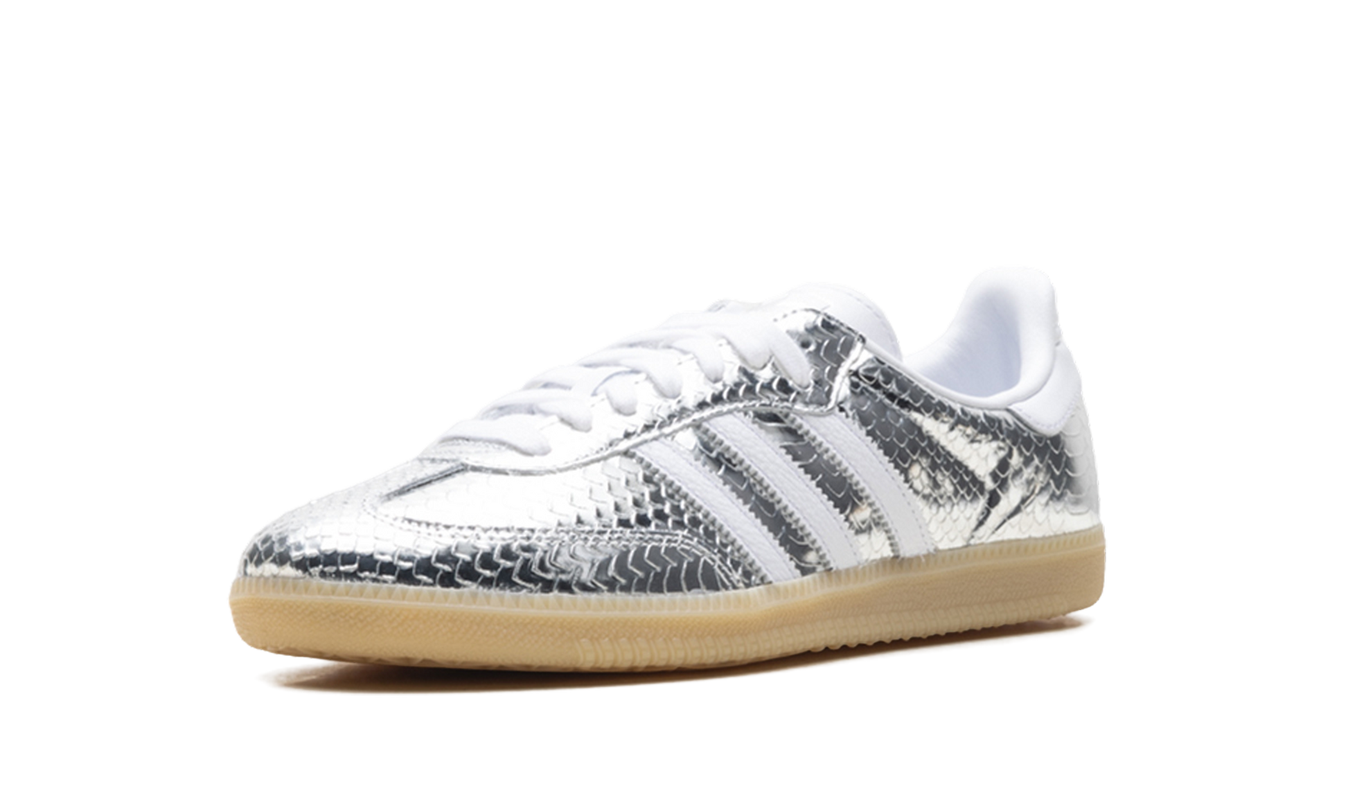 Adidas Samba OG Women "Patent snakeskin silver metallic" IH9016