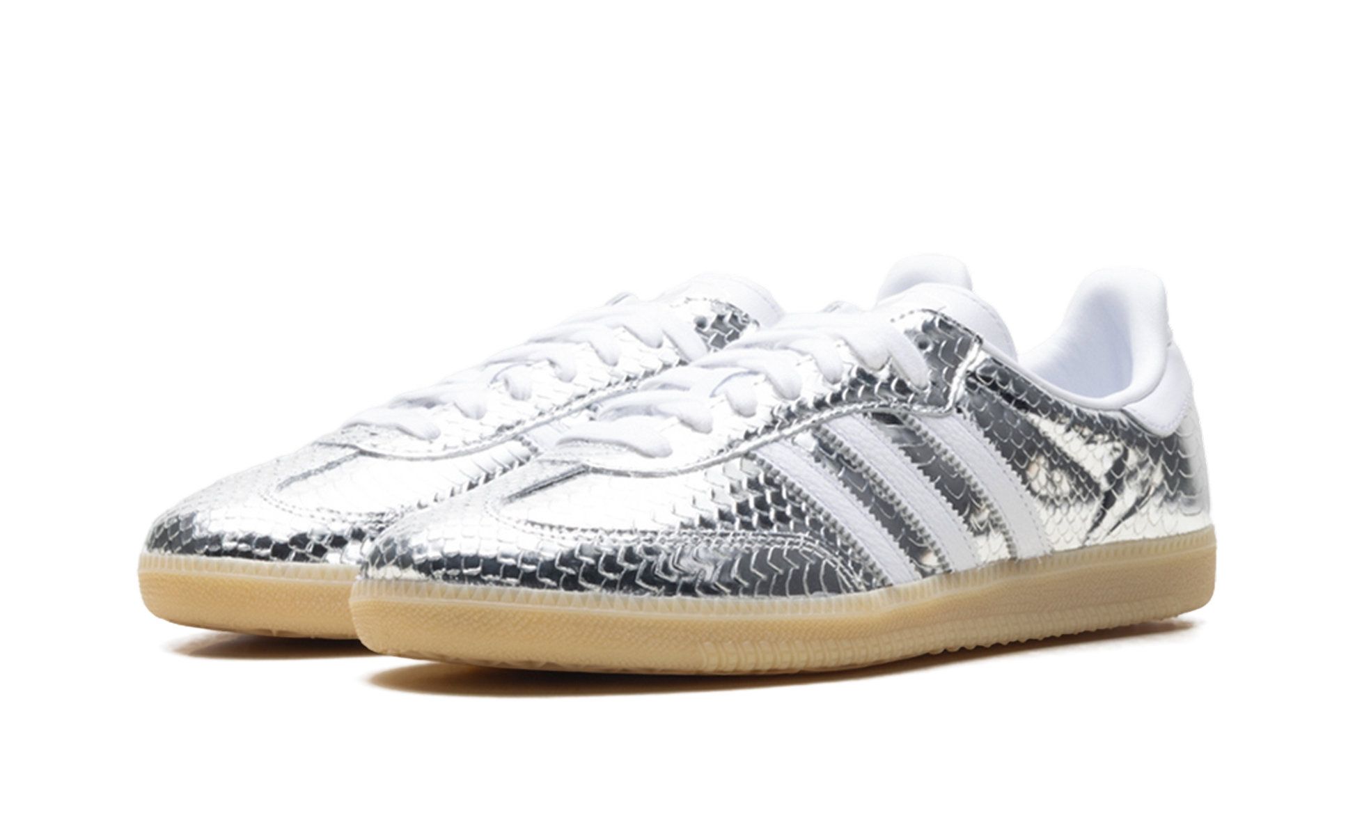 Adidas Samba OG Women "Patent snakeskin silver metallic" IH9016