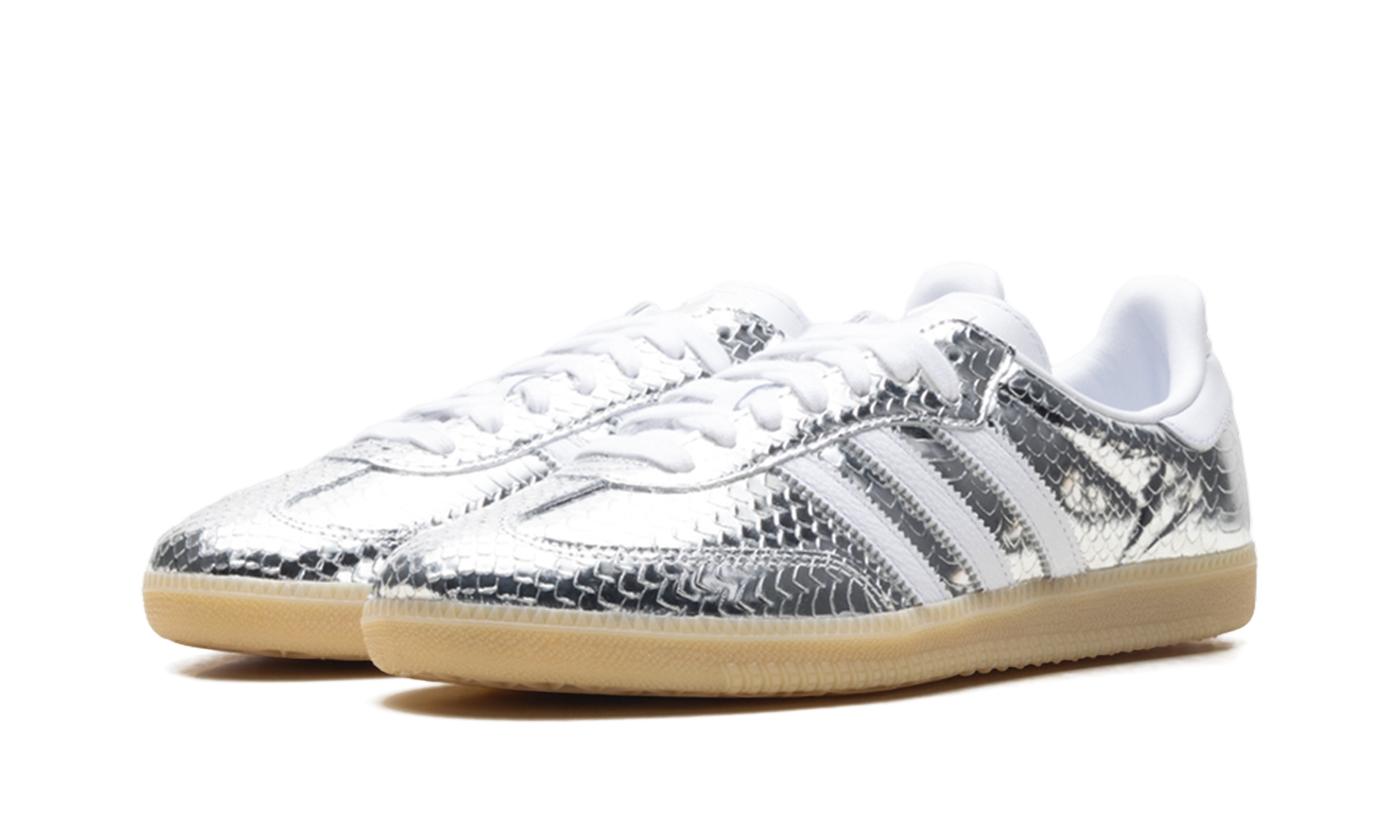 Adidas Samba OG Women "Patent snakeskin silver metallic" IH9016
