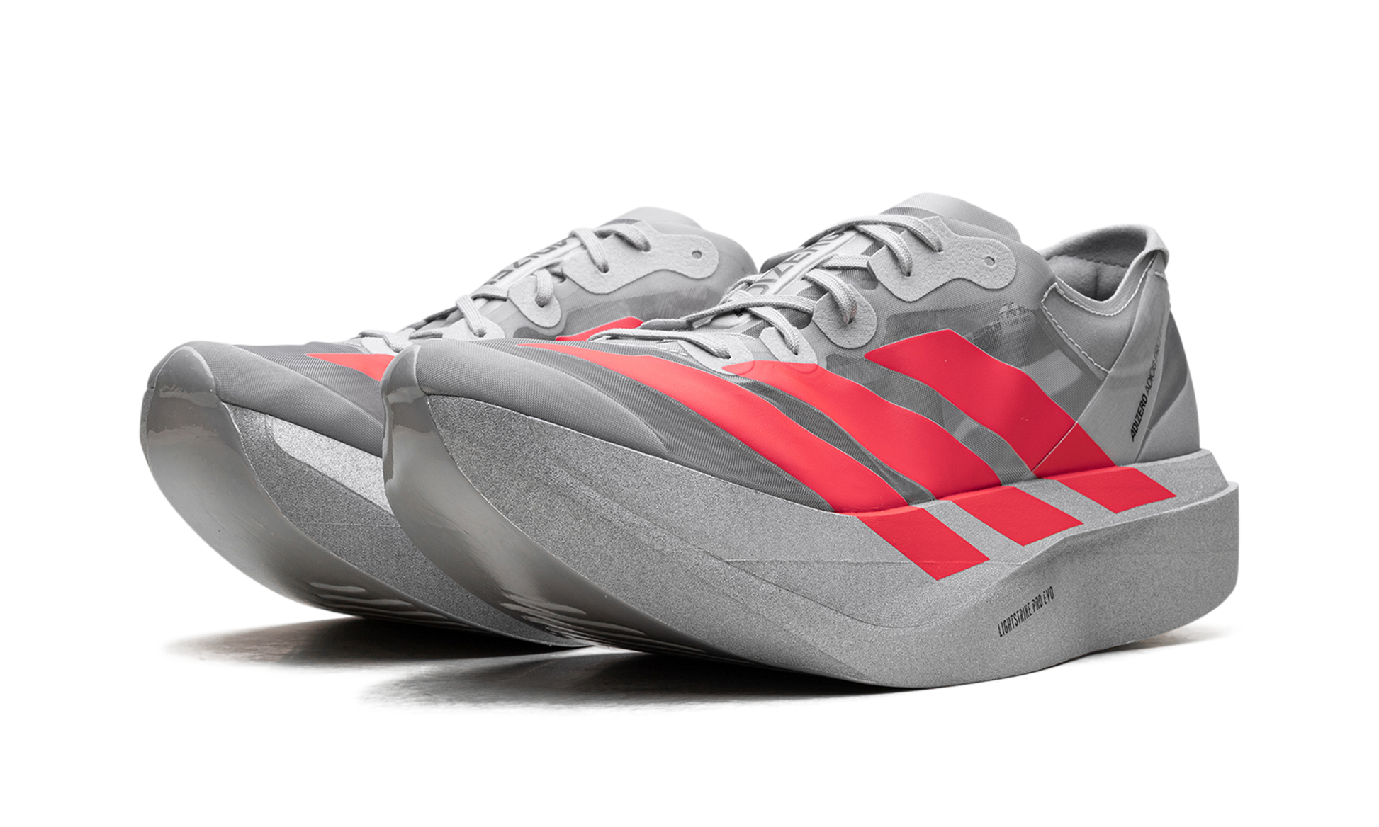 Adizero Adios Pro Evo 2 "Silver metallic/lucid red/grey two" JR7259