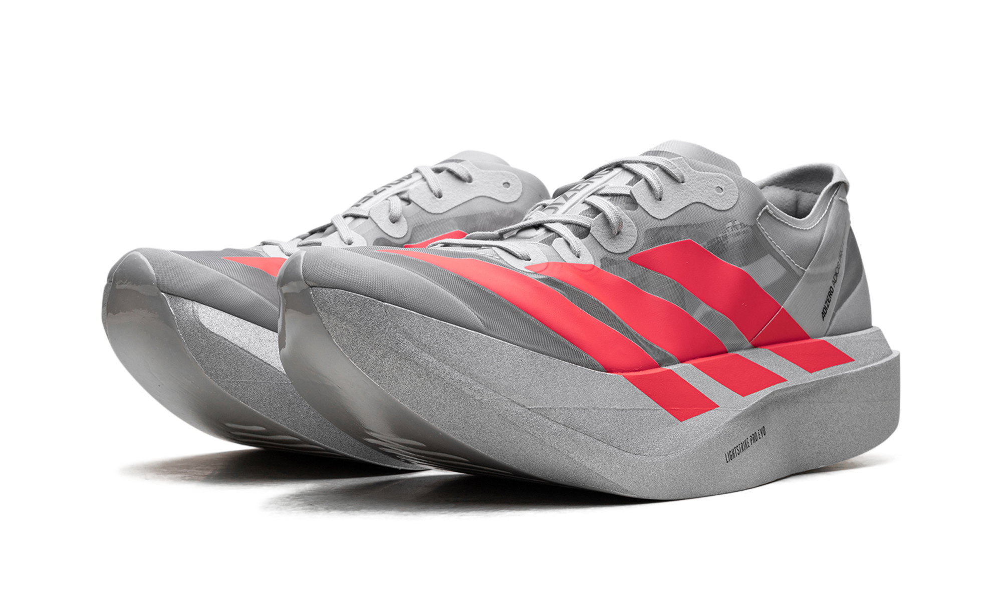 Adizero Adios Pro Evo 2 "Silver metallic/lucid red/grey two" JR7259