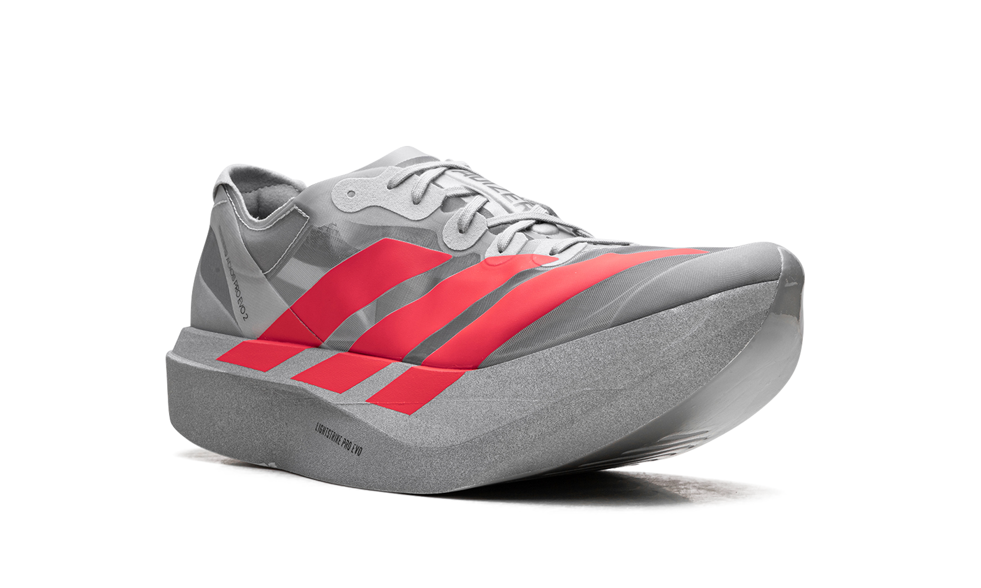 Adizero Adios Pro Evo 2 "Silver metallic/lucid red/grey two" JR7259