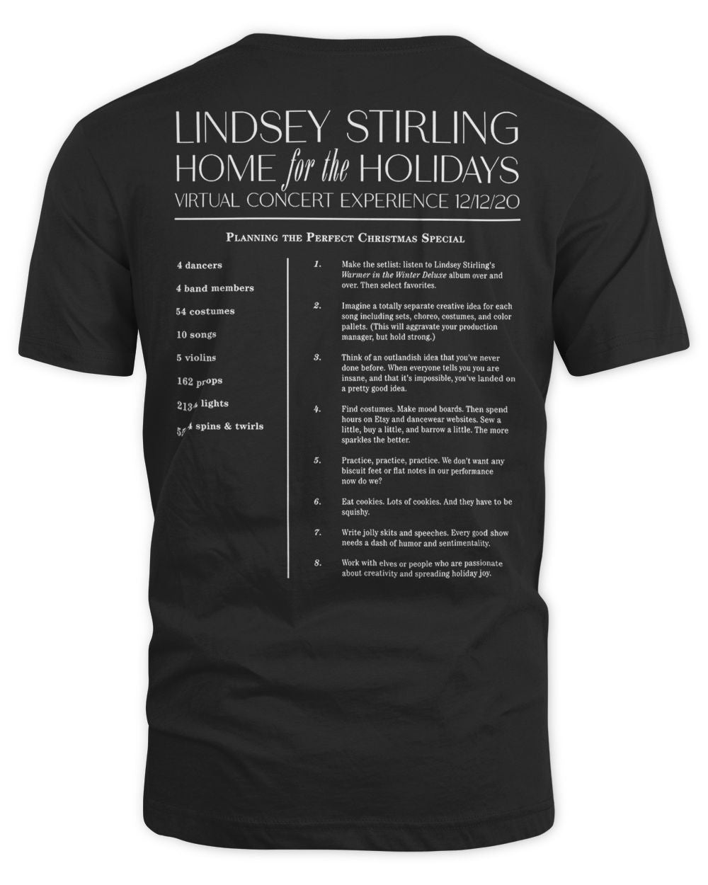 Lindsey Stirling Merch Home for the Holidays Recipe Shirt