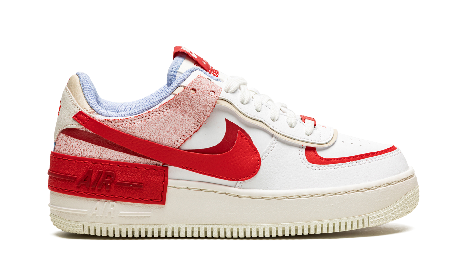 Air Force 1 Lo Shado Mns Women "Red cracked leather" CI0919 108