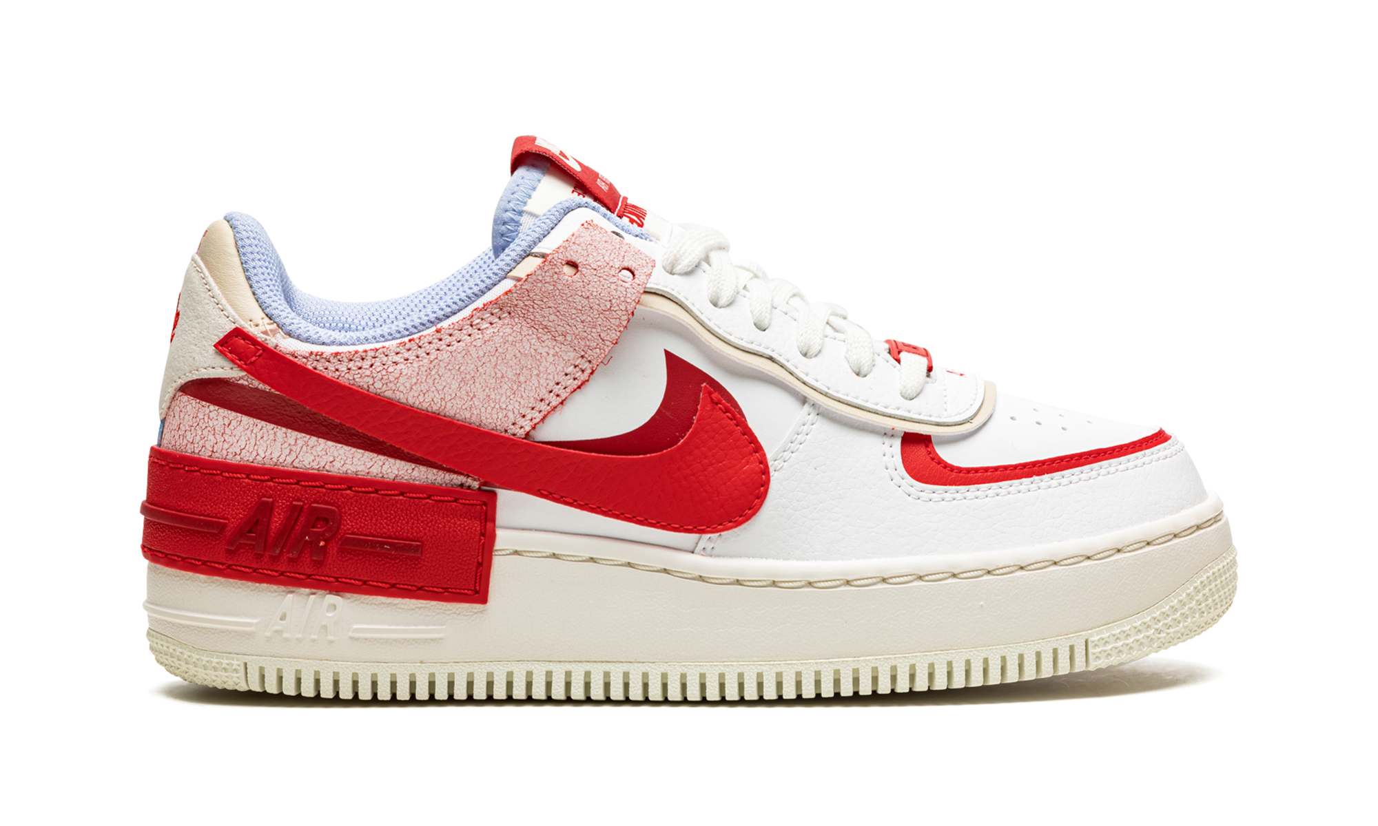 Air Force 1 Lo Shado Mns Women "Red cracked leather" CI0919 108