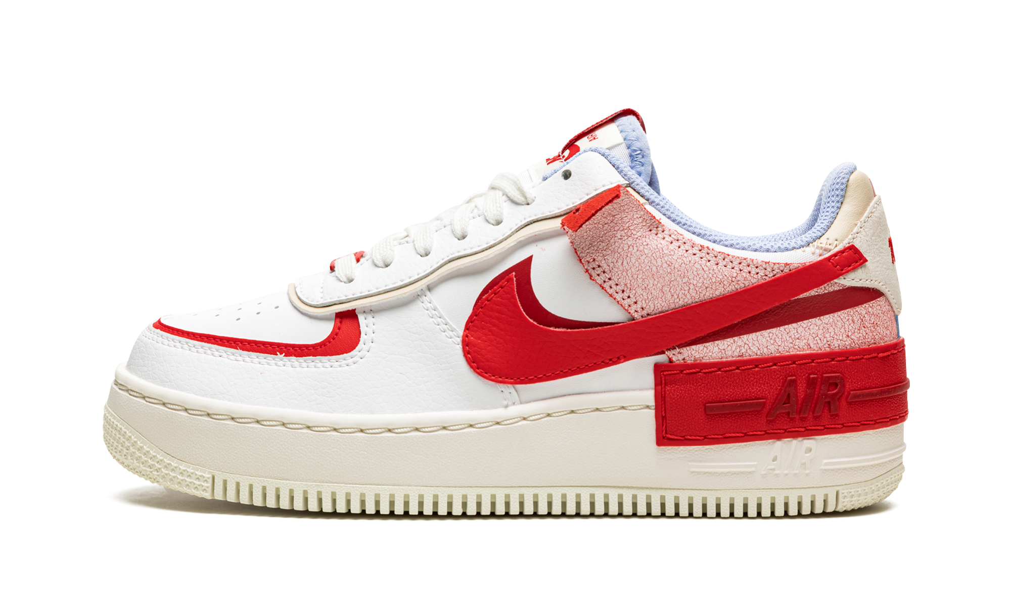 Air Force 1 Lo Shado Mns Women "Red cracked leather" CI0919 108