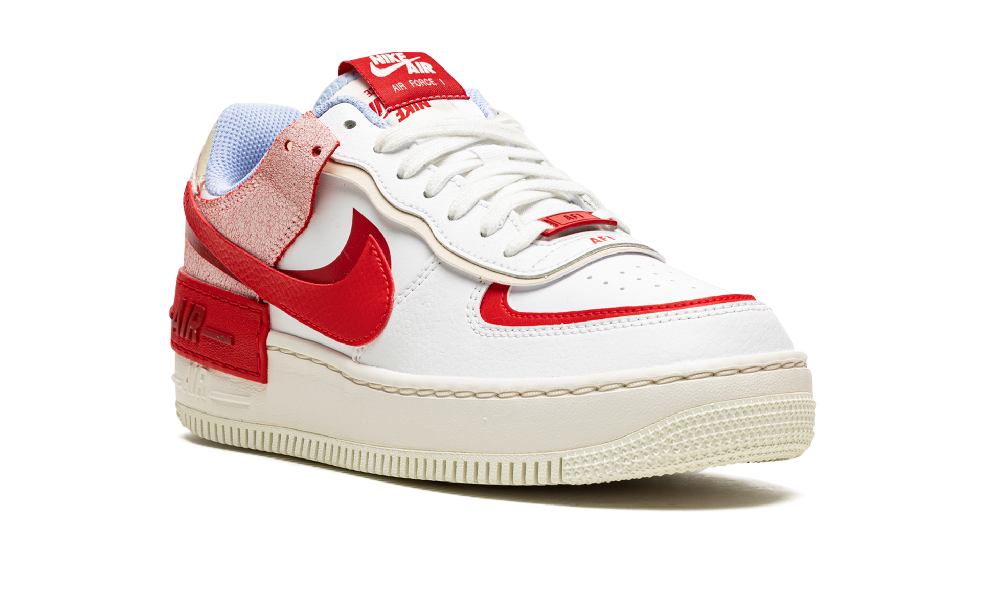Air Force 1 Lo Shado Mns Women "Red cracked leather" CI0919 108