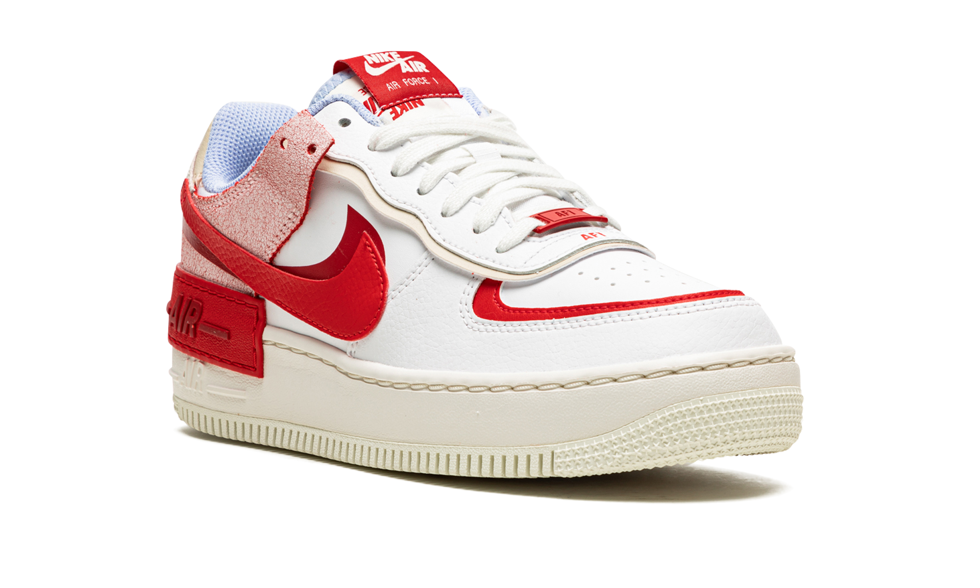Air Force 1 Lo Shado Mns Women "Red cracked leather" CI0919 108