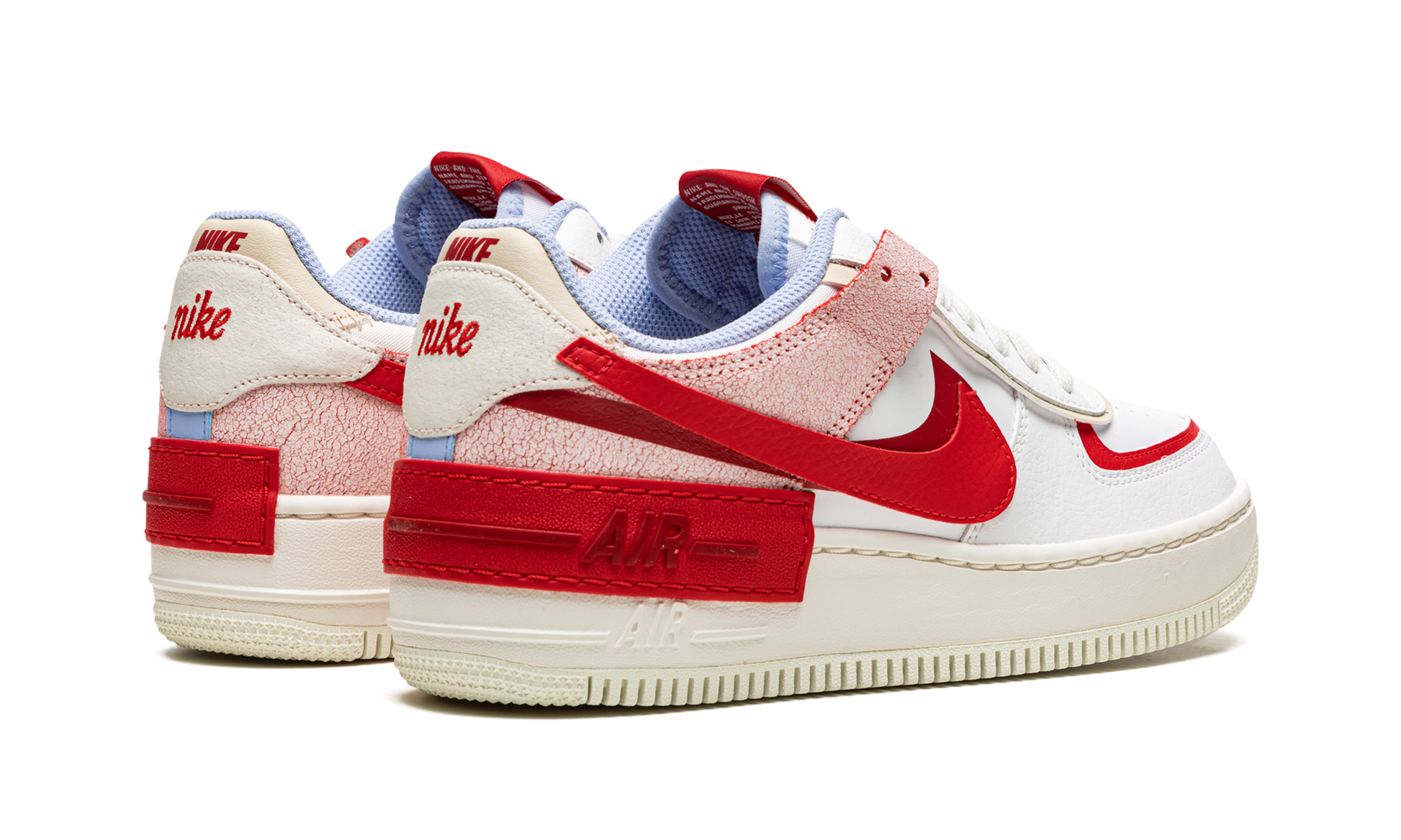 Air Force 1 Lo Shado Mns Women "Red cracked leather" CI0919 108