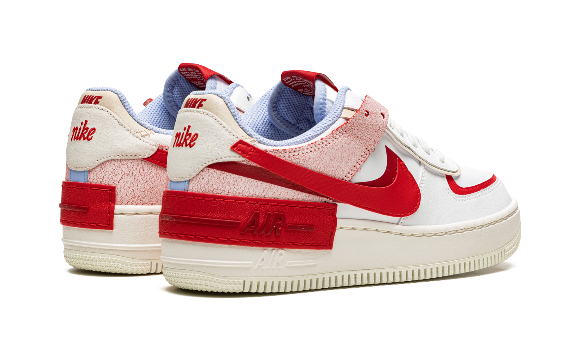 Air Force 1 Lo Shado Mns Women "Red cracked leather" CI0919 108