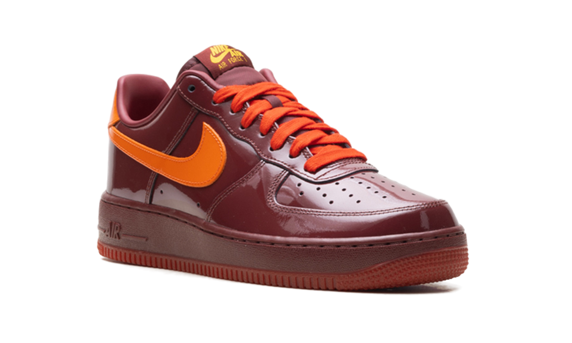 Air Force 1 Low "Patent leather dark team red safety orange" IO4489 601