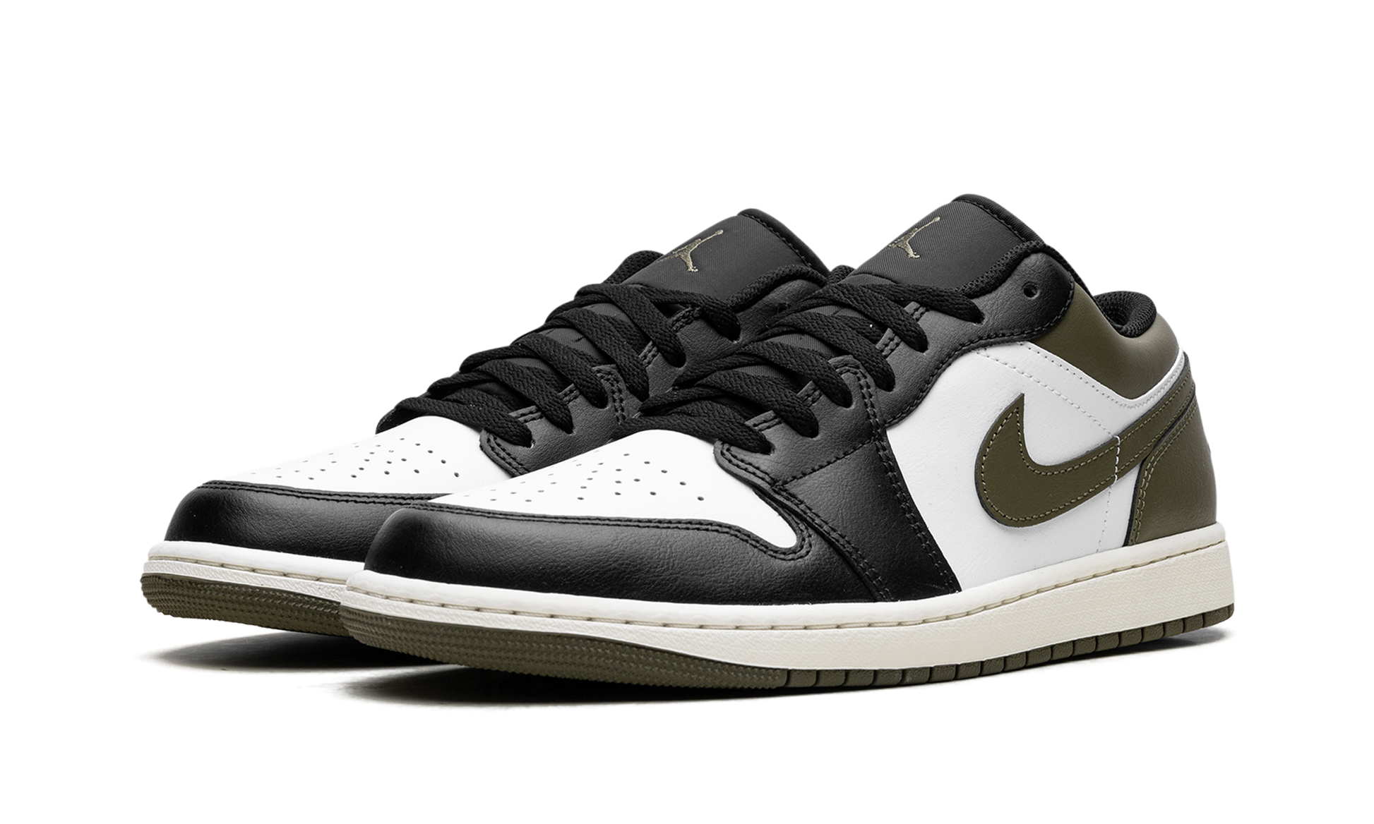Air Jordan 1 Low "Black toe medium olive" 553558 092