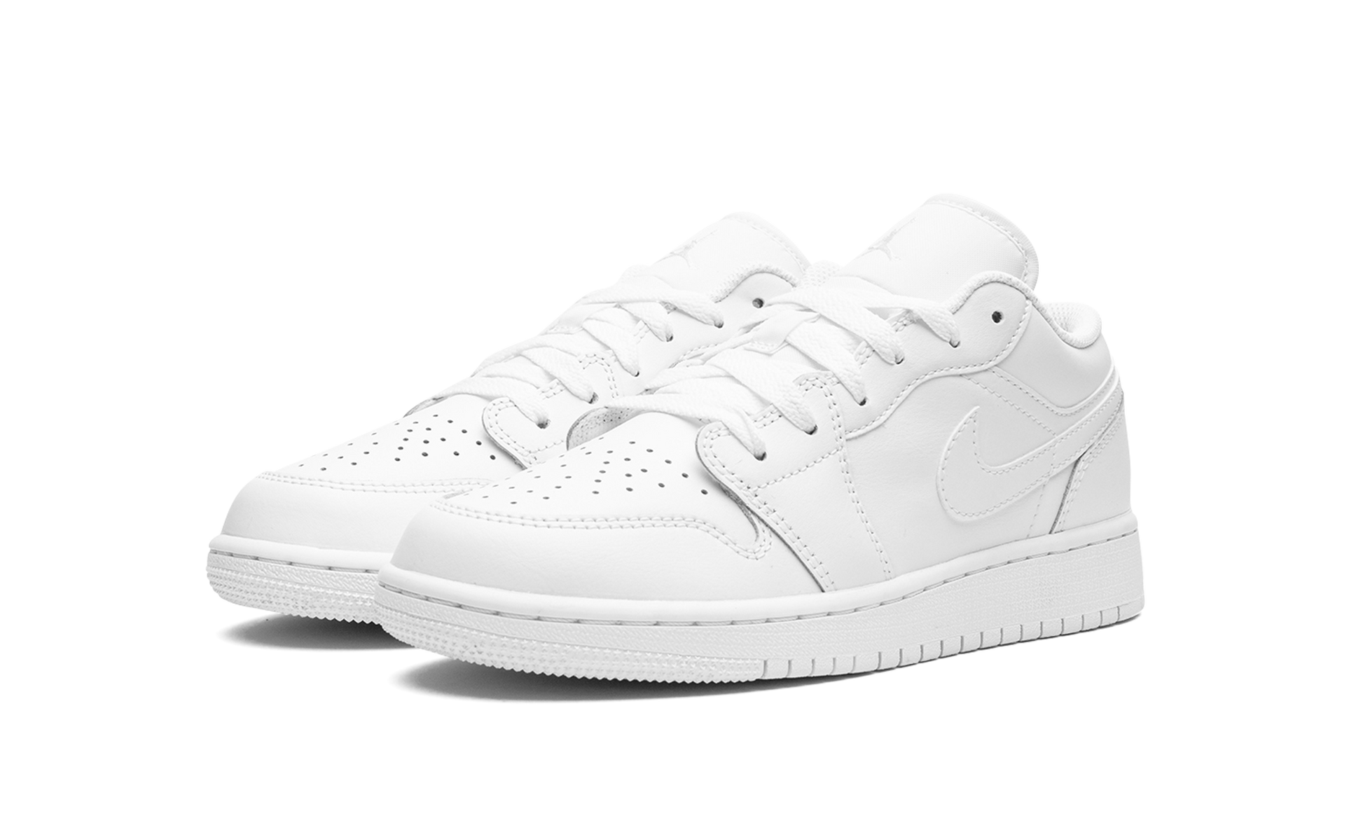 Air Jordan 1 Low GS "Triple white" 553560 136