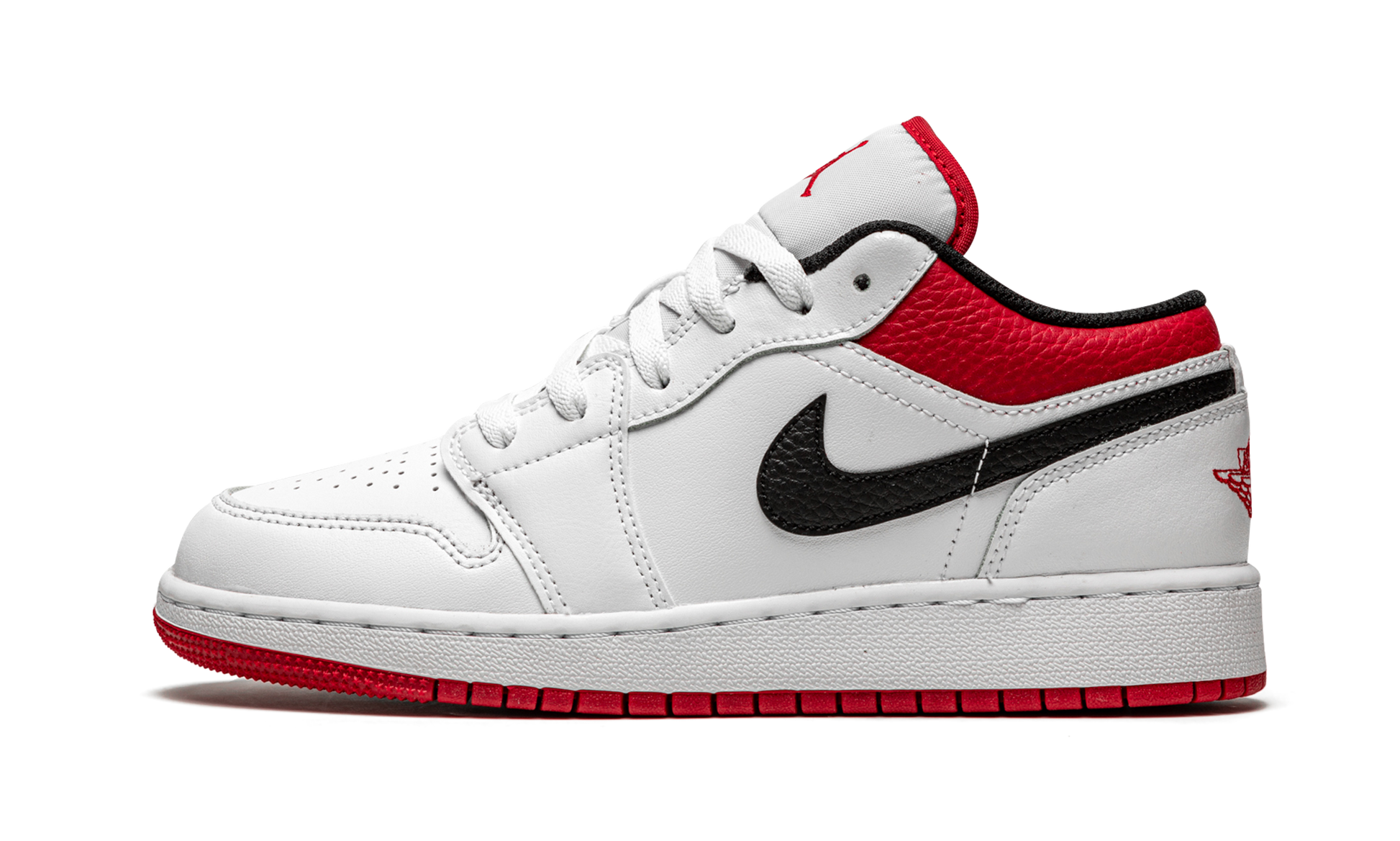 Air Jordan 1 Low GS "White / gym red" 553560 118