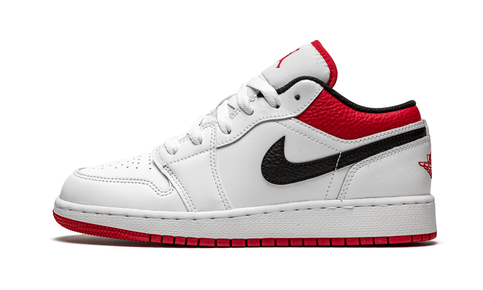 Air Jordan 1 Low GS "White / gym red" 553560 118