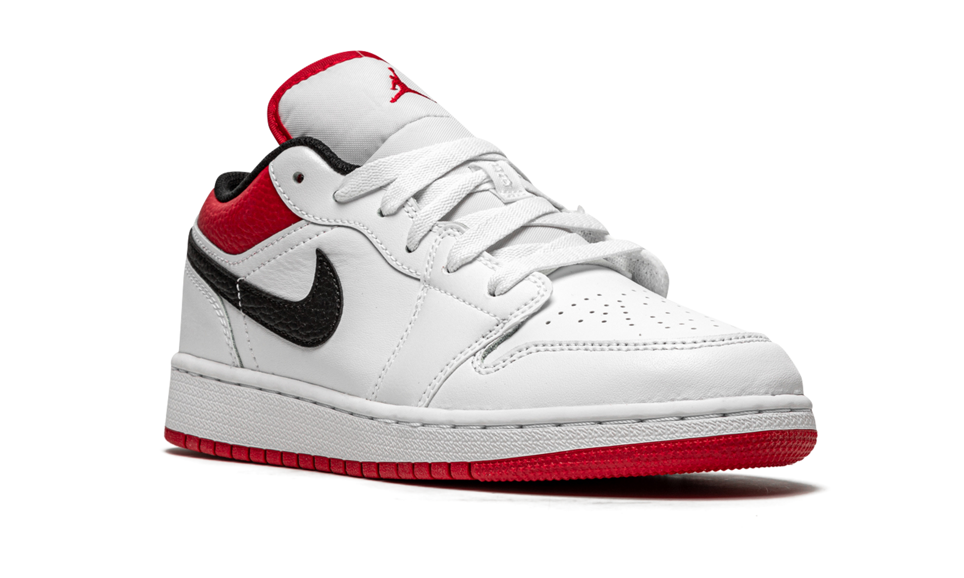 Air Jordan 1 Low GS "White / gym red" 553560 118