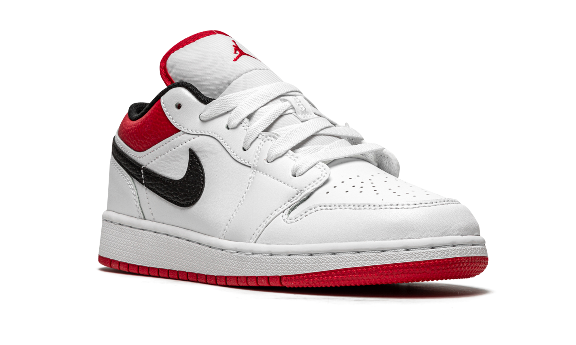 Air Jordan 1 Low GS "White / gym red" 553560 118