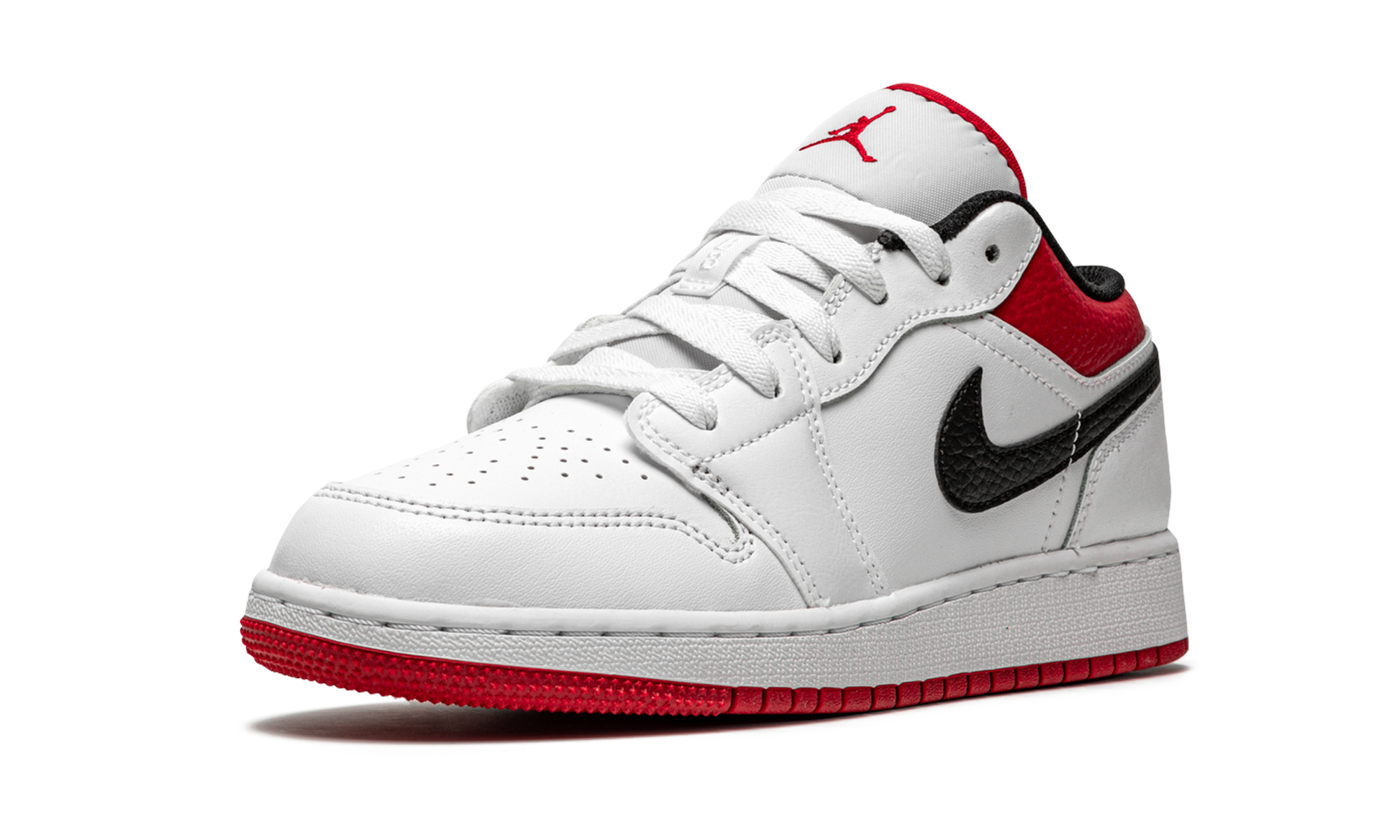 Air Jordan 1 Low GS "White / gym red" 553560 118