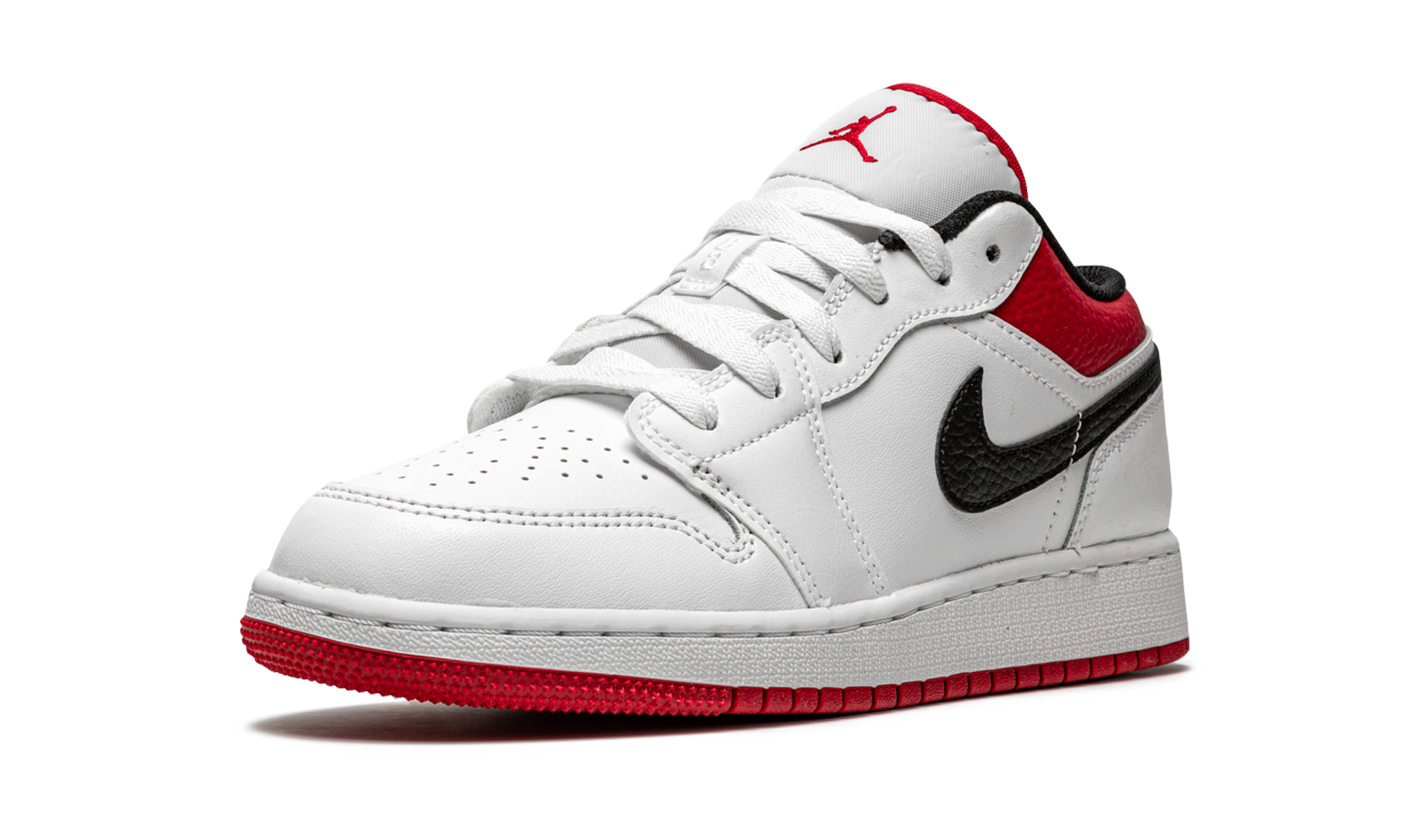 Air Jordan 1 Low GS "White / gym red" 553560 118