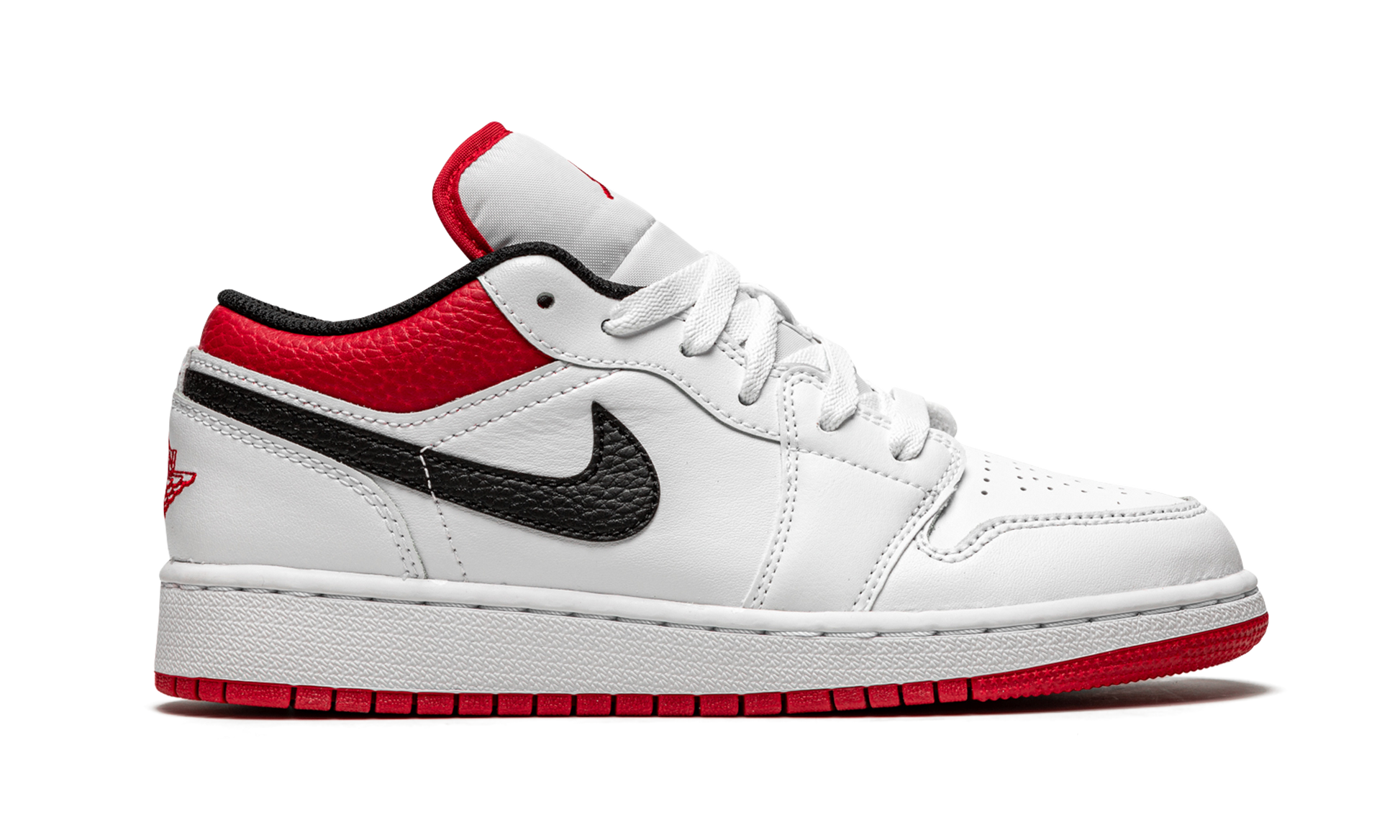 Air Jordan 1 Low GS "White / gym red" 553560 118