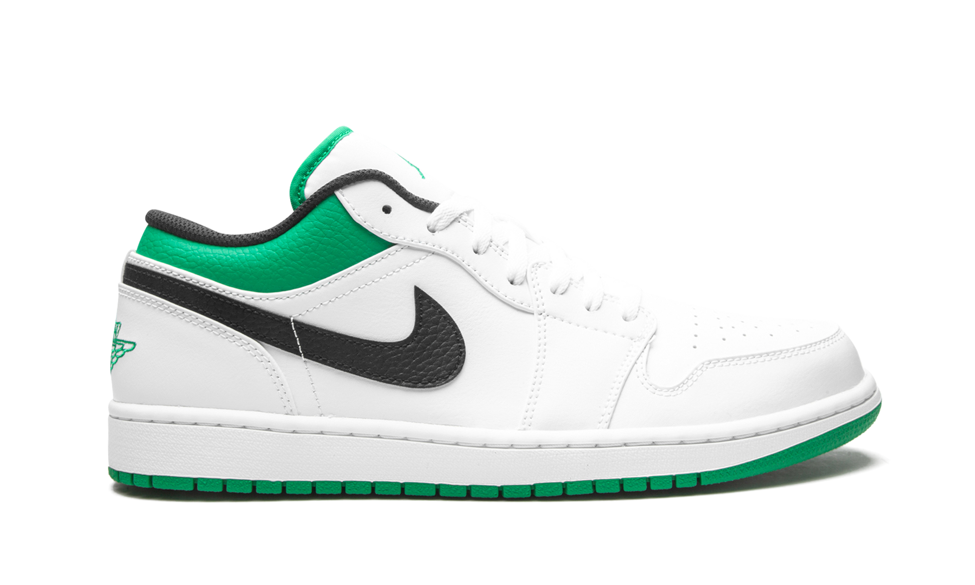 Air Jordan 1 Low "White / lucky green" 553558 129