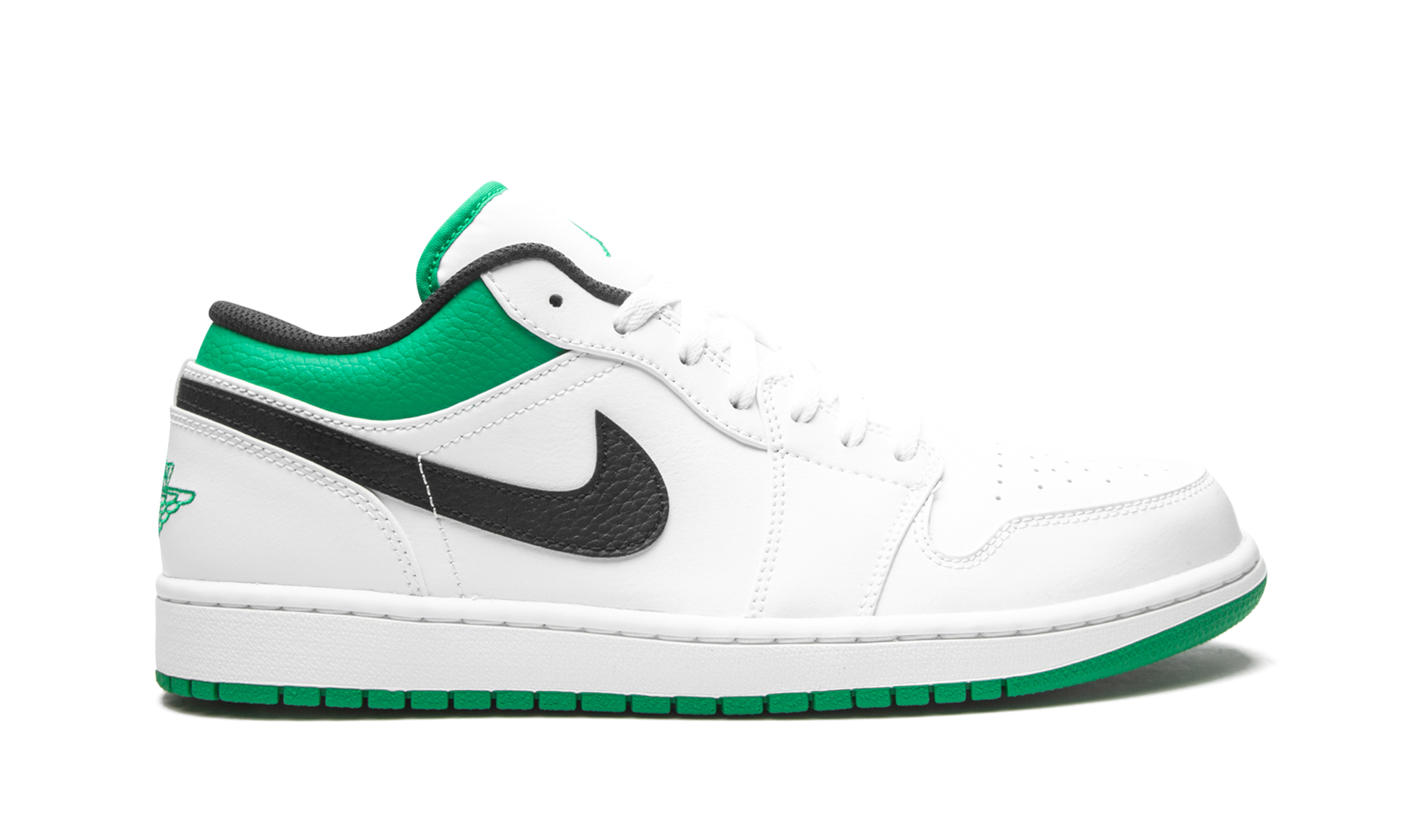 Air Jordan 1 Low "White / lucky green" 553558 129