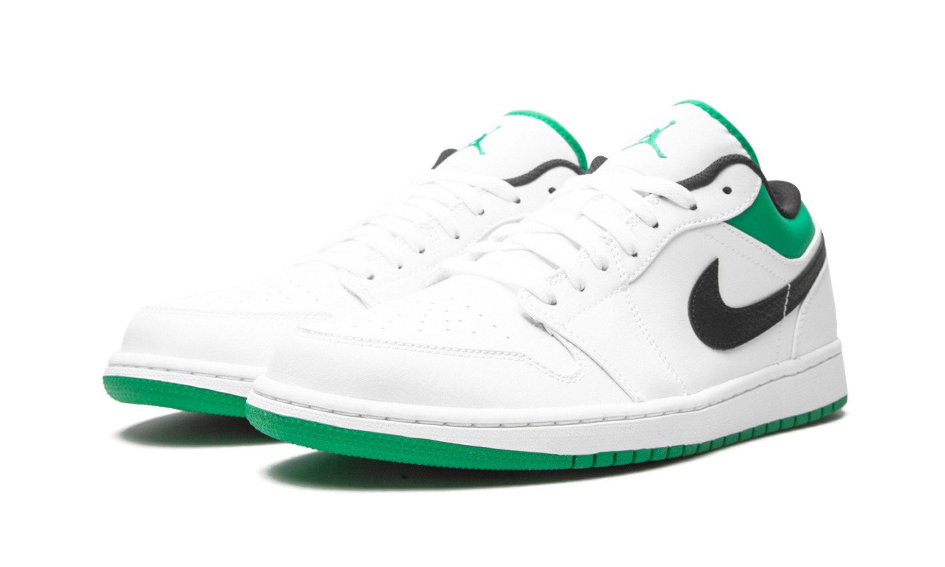 Air Jordan 1 Low "White / lucky green" 553558 129