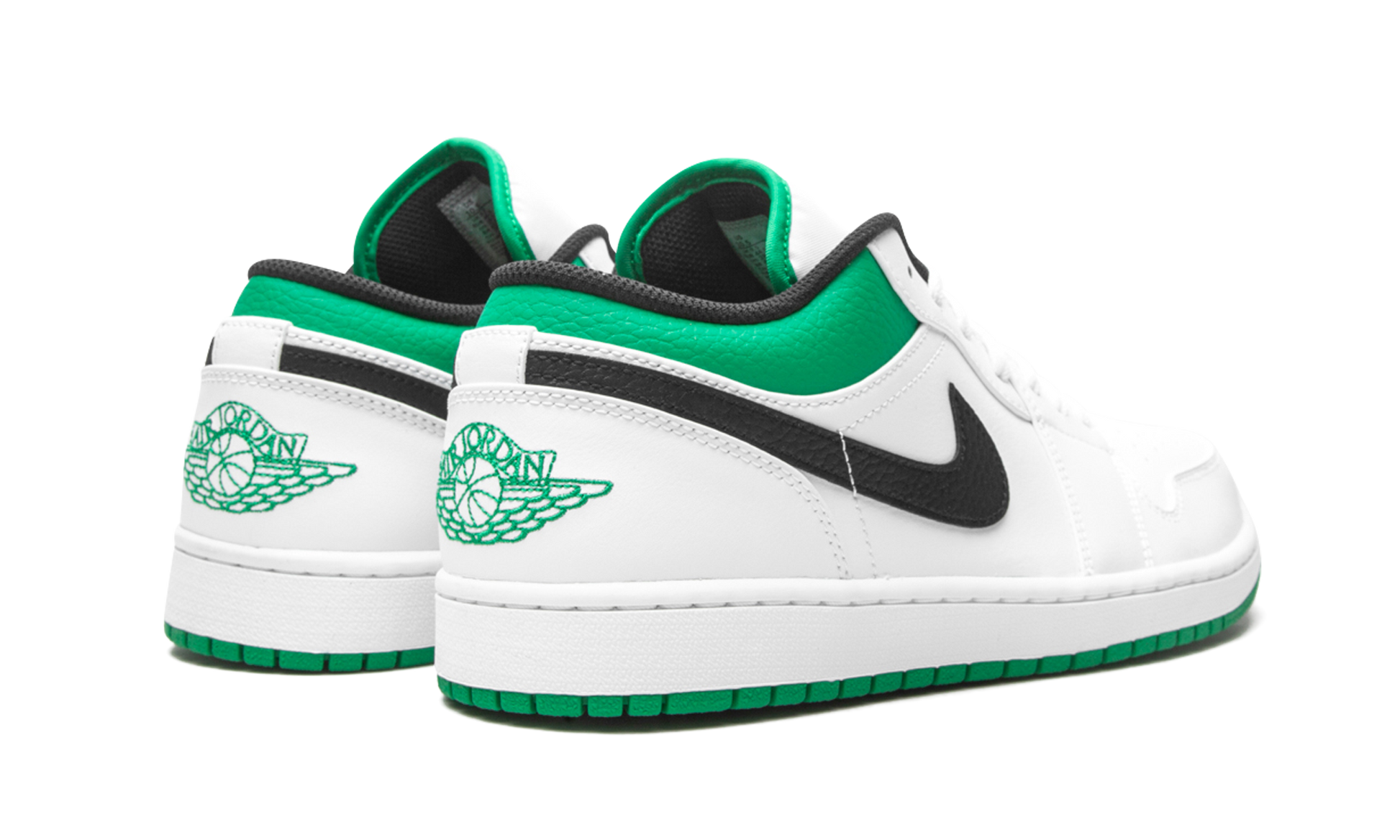 Air Jordan 1 Low "White / lucky green" 553558 129