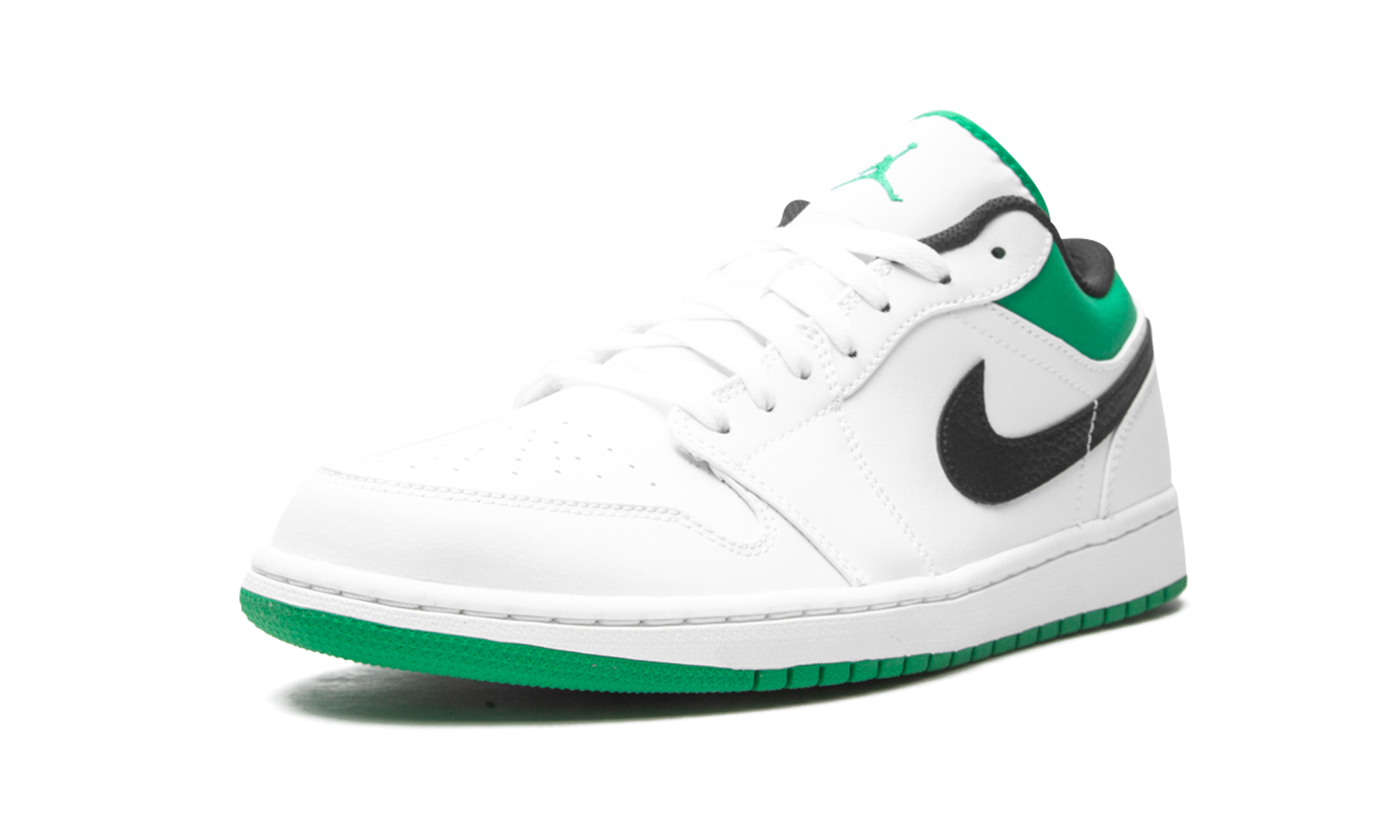 Air Jordan 1 Low "White / lucky green" 553558 129