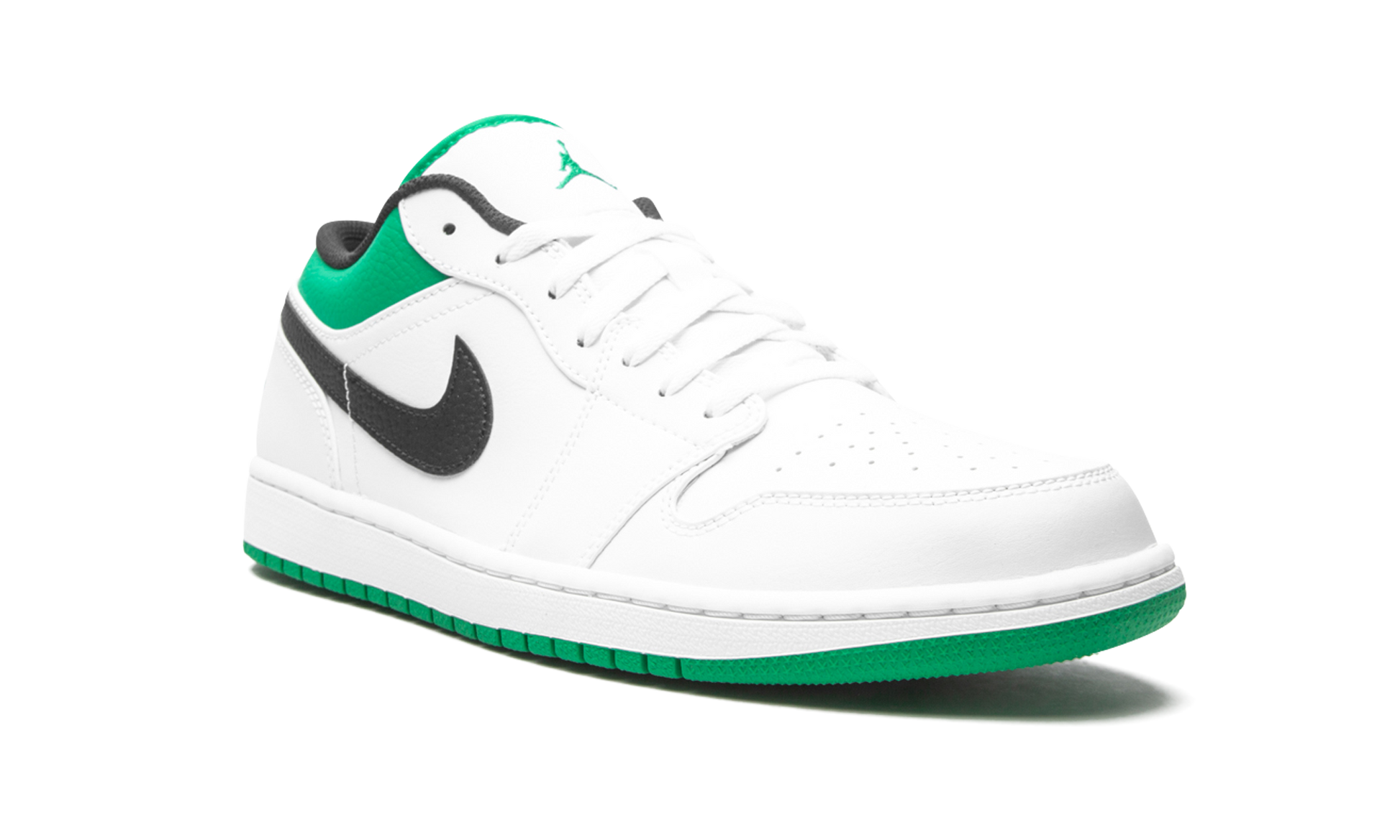 Air Jordan 1 Low "White / lucky green" 553558 129