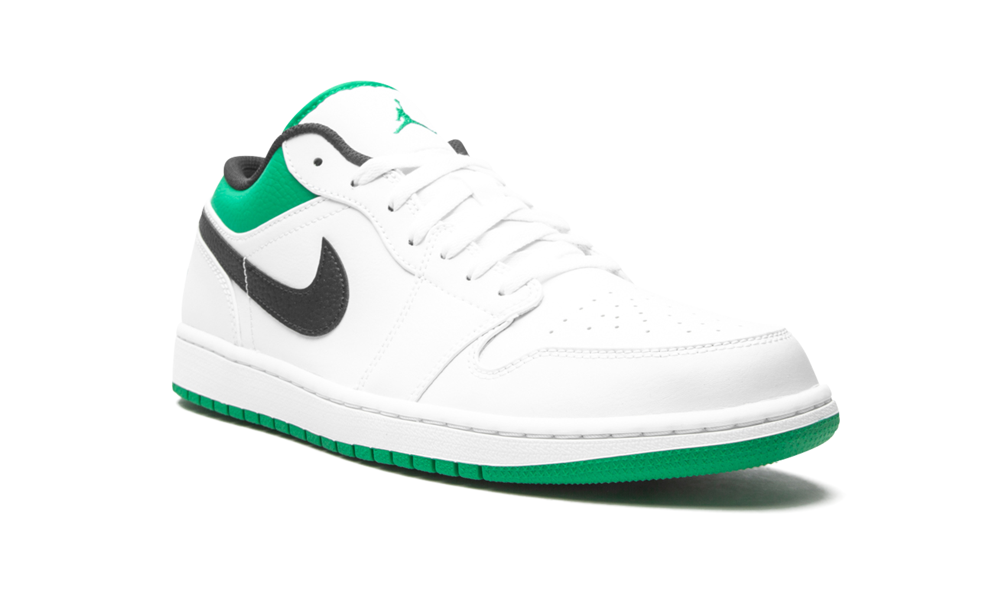 Air Jordan 1 Low "White / lucky green" 553558 129