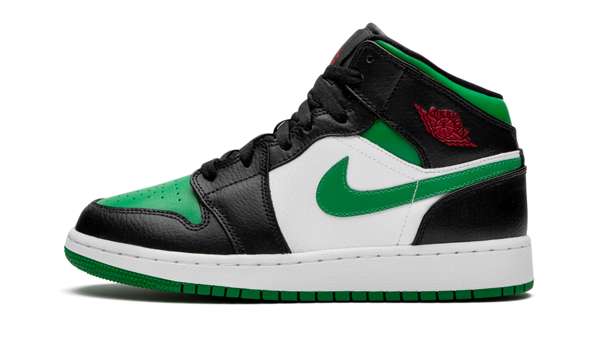 Air Jordan 1 Mid GS "Green toe" 554725 067