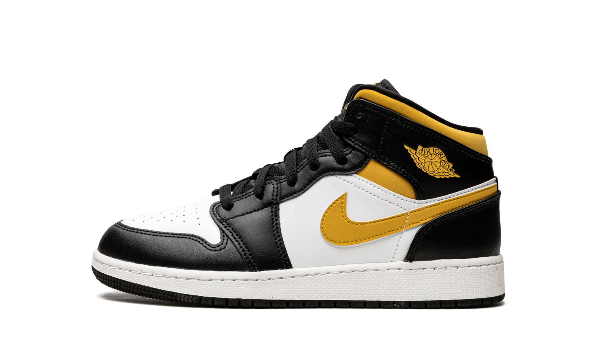 Air Jordan 1 Mid GS "Pollen / black / white" 554725 177